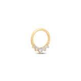 14kt Gold 5 Prong Set Jewel Hinged Ring