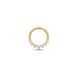 14kt Gold 7 Prong Set Hinged Ring