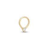 14kt Gold Tear with Jewel Hinged Ring