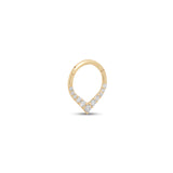 14kt Gold Paved Tear Hinged Ring