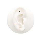 14kt Gold Threadless - 3 Flat Disc