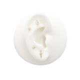 14kt Gold Threadless - Moon & Opal