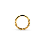 24kt Gold PVD Titanium Carved Hinged Ring