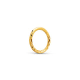 24kt Gold PVD Titanium Carved Hinged Ring