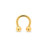 24kt Gold PVD Titanium Internally Threaded Circular Barbell