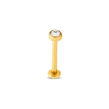 24kt Gold PVD Titanium Threadless Nose Labret