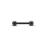 Black PVD Titanium Internally Threaded Straight Barbell