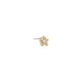 14kt Gold Threadless - Star w CZ Attachment