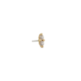 14kt Gold Threadless - 2 Stone Prong Set 1.2mm Attachment