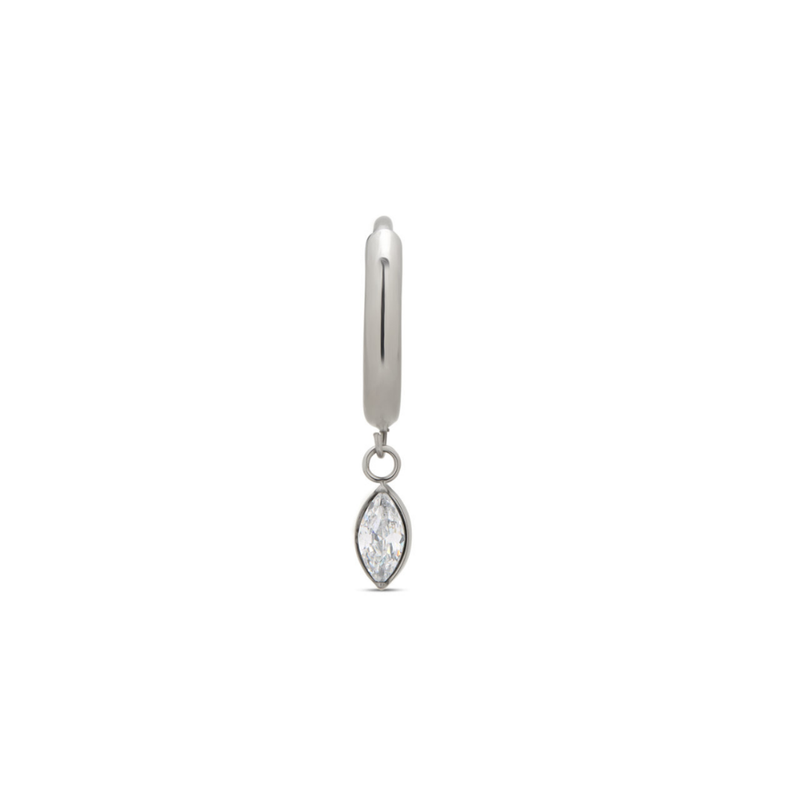 Ear Clicker w Marquise Dangle