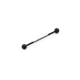 Black PVD Titanium Internally Threaded Jeweled Straight Barbell