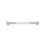 Internally Threaded Jeweled Straight Barbell