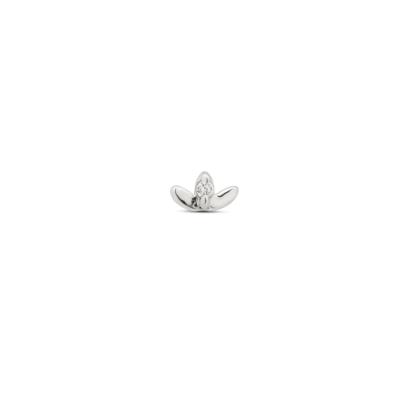 14kt White Gold Threadless - Marquise Attachment