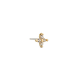 14kt Gold Threadless - 4 Jewel Attachment - Lab Grown Diamond