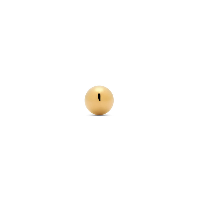 24kt Gold PVD Titanium Threadless Ball Attachment