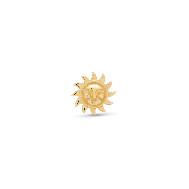 14kt Gold Threadless - Sun