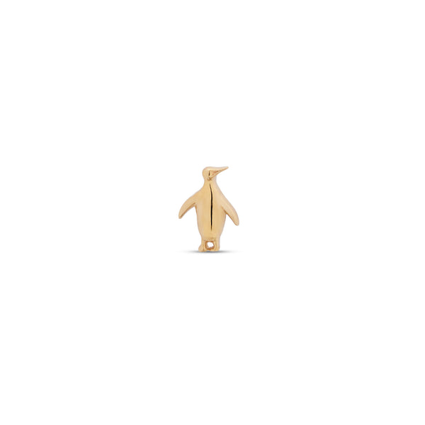 14kt Gold Threadless - Penguin