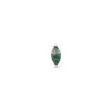 Internally Threaded 1 Marquise Natural Gemstone - Moss Agate Attachment