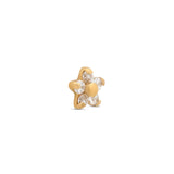 24kt Gold PVD Titanium Small Jeweled Flower Attachment