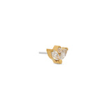 24kt Gold PVD Titanium Threadless 2 Marquise w Centre Stone Attachment