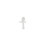 14kt White Gold Threadless - Ankh Attachment