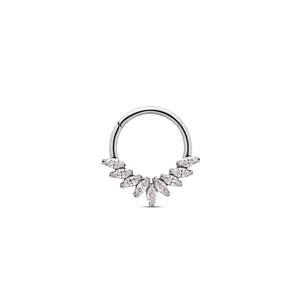 Flared Marquise Hinged Ring