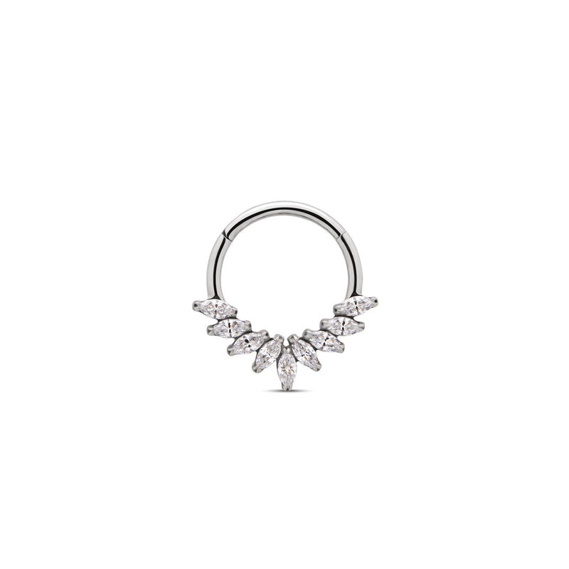 Flared Marquise Hinged Ring