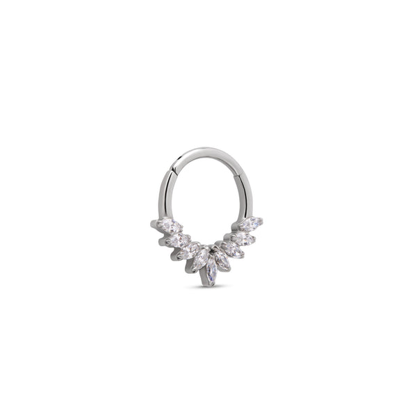 Flared Marquise Hinged Ring