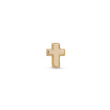 14kt Gold Threadless - Beveled Edge Cross