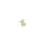 14kt Gold Threadless - Flat Duck