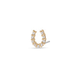 14kt Gold Threadless - Jewel Horseshoe