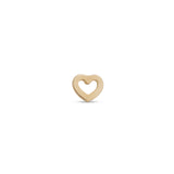 14kt Gold Threadless - Hollow Heart