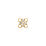 14kt Gold Threadless - Lace Flower w 4 Round CZ