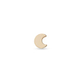 14kt Gold Threadless - Flat Moon