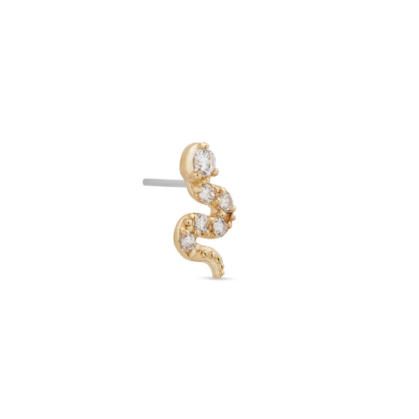 14kt Gold Threadless - Snake