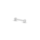 Trident Titanium Internal Nose Labret - Bezel Set