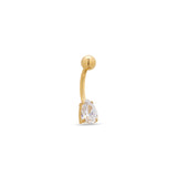 24kt Gold PVD Titanium Internally Threaded Small Tear Navel