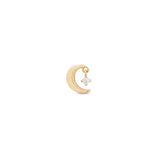 14kt Gold Threadless - Dangle Moon