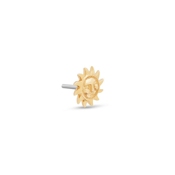 14kt Gold Threadless - Sun