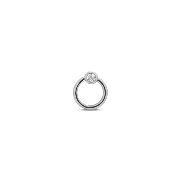 Threadless Ring With 2.5mm Jewel Attachment