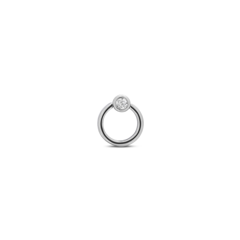 Threadless Ring With 2.5mm Jewel Attachment