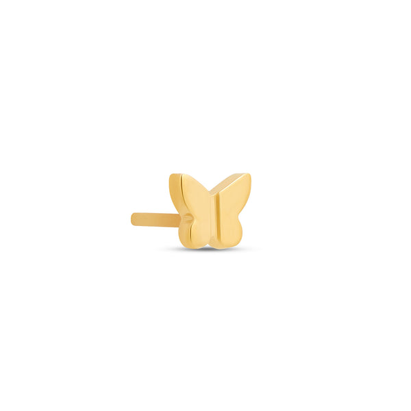 24kt Gold PVD Titanium Threadless Butterfly Attachment