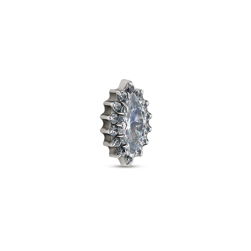 Internally Threaded Marquise Flower Attachment