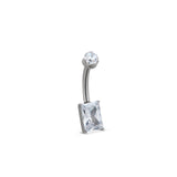 Internally Threaded Navel Bar Square Cut