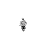 Trident Titanium Threadless Cluster 2.5mm Crystal