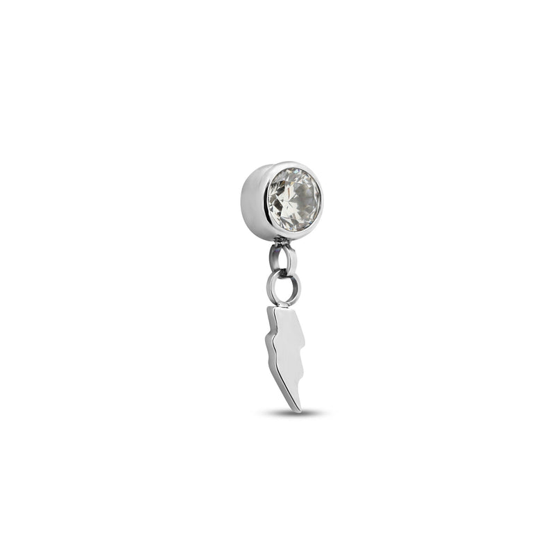 Threadless 4mm Jeweled Dangle Lightening Attachment