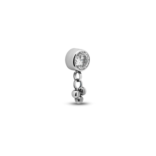 Threadless 4mm Jeweled Dangle Ball Trio Attachment