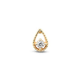 14kt Gold Threadless Adorn Jeweled Crystal Attachment