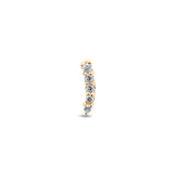 14kt Gold Threadless - Curved Jeweled Bar