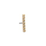 14kt Gold Threadless - Jeweled Rod